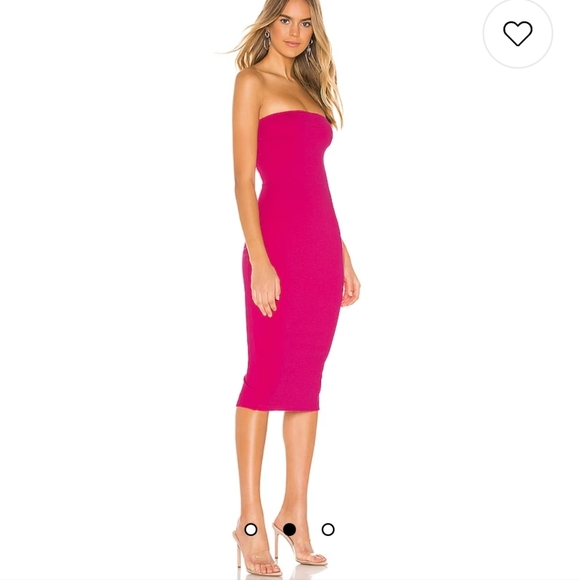 Lilian Strapless Dress in Hot Pink superdown - Picture 4 of 8